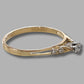 Ladies 18ct Yellow Gold Vintage Style Clear Stone Ring