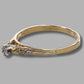 Ladies 18ct Yellow Gold Vintage Style Clear Stone Ring