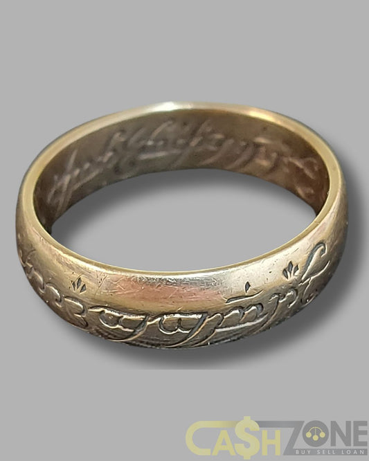 9ct Yellow Gold Mens Lord of the Rings "The One Ring"