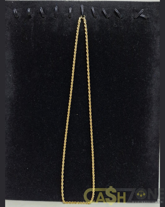 Ladies 9ct Yellow Gold Singapore Twist 50cm Chain
