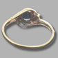 Ladies 9ct Yellow Gold Ring With Blue Stone