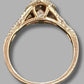 Ladies 9ct Yellow Gold Clear Stone Tear Drop Ring