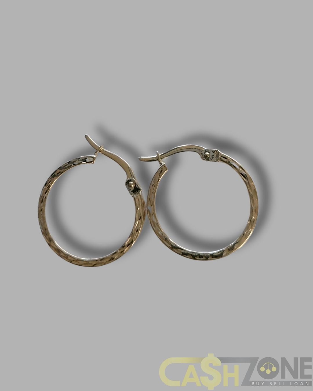 Ladies 9ct Yellow Gold Hollow Hoop Earrings