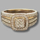 Ladies 9ct Yellow Gold Clear Stone Ring