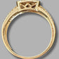 Ladies 9ct Yellow Gold Clear Stone Ring