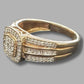Ladies 9ct Yellow Gold Clear Stone Ring