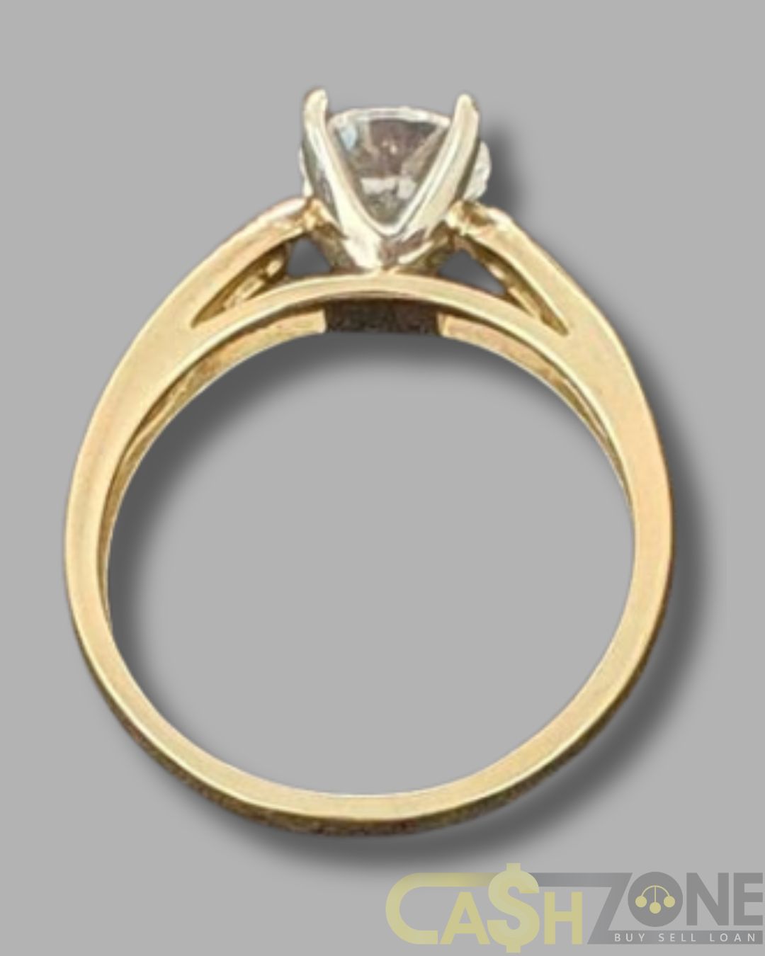 Ladies 9ct Yellow Gold Solitaire Ring