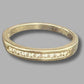 Ladies 9ct Yellow Gold 10 Clear Stone Ring