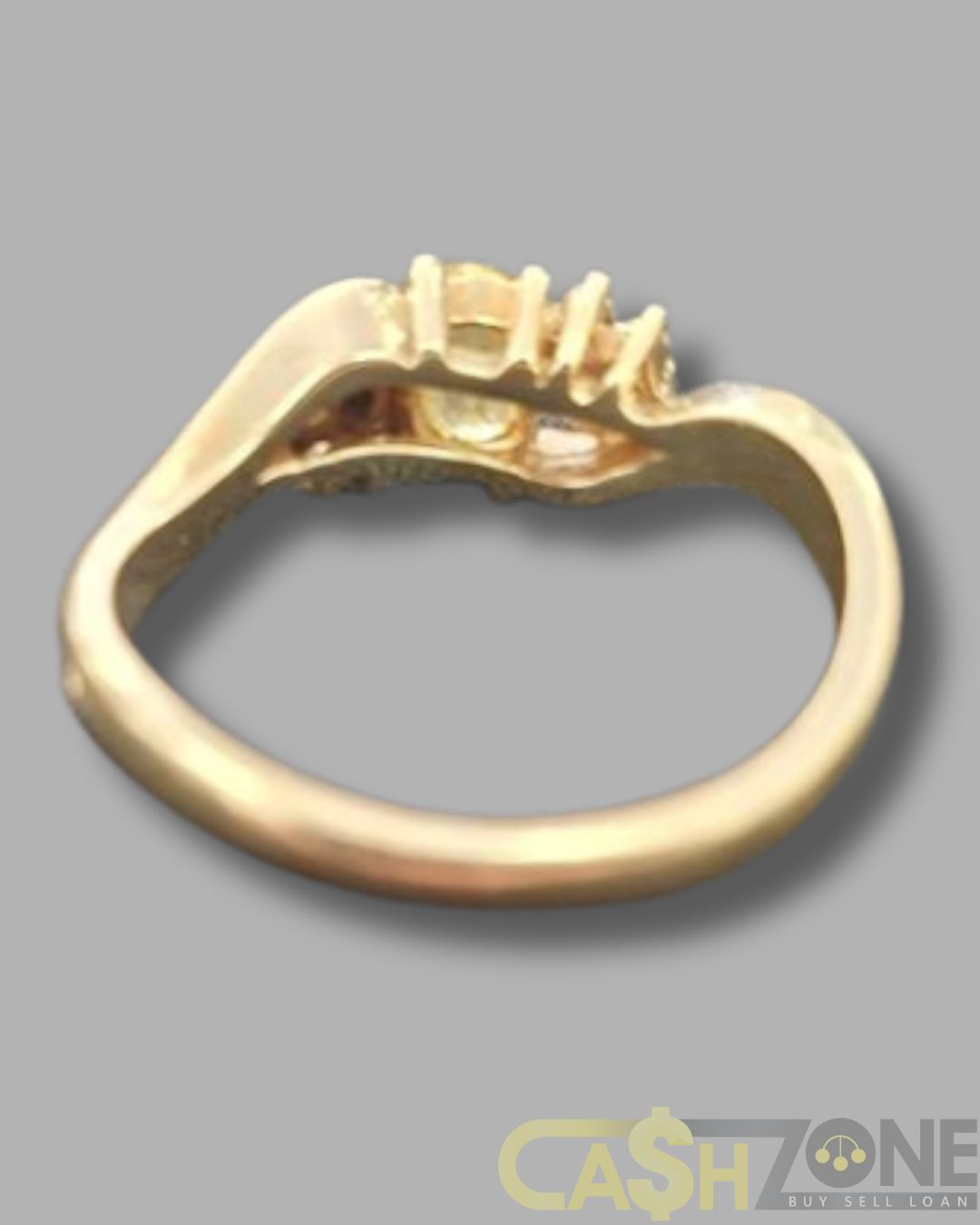 Ladies Yellow Gold Yellow Stone Ring