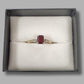 Ladies Vintage 9ct Yellow Gold Red Stone Ring