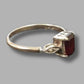 Ladies Vintage 9ct Yellow Gold Red Stone Ring