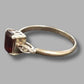 Ladies Vintage 9ct Yellow Gold Red Stone Ring