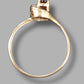 Ladies Vintage 9ct Yellow Gold Red Stone Ring