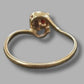 Ladies 9ct Yellow Gold Red Stone Ring