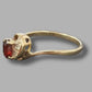 Ladies 9ct Yellow Gold Red Stone Ring