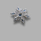 Snowflake Charm with Blue and Clear Stones