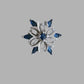 Snowflake Charm with Blue and Clear Stones