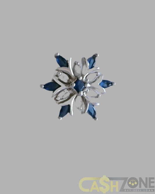 Snowflake Charm with Blue and Clear Stones