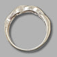 Ladies 10ct White Gold Clear Stone Woven Pattern Ring