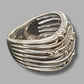 Ladies 9ct White Gold Clear Stone Ring