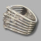 Ladies 9ct White Gold Clear Stone Ring