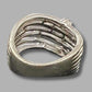 Ladies 9ct White Gold Clear Stone Ring