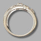 Ladies 9ct White Gold Clear Stone Ring