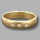 18ct Ladies Yellow Gold 3 Clear Stone Ring