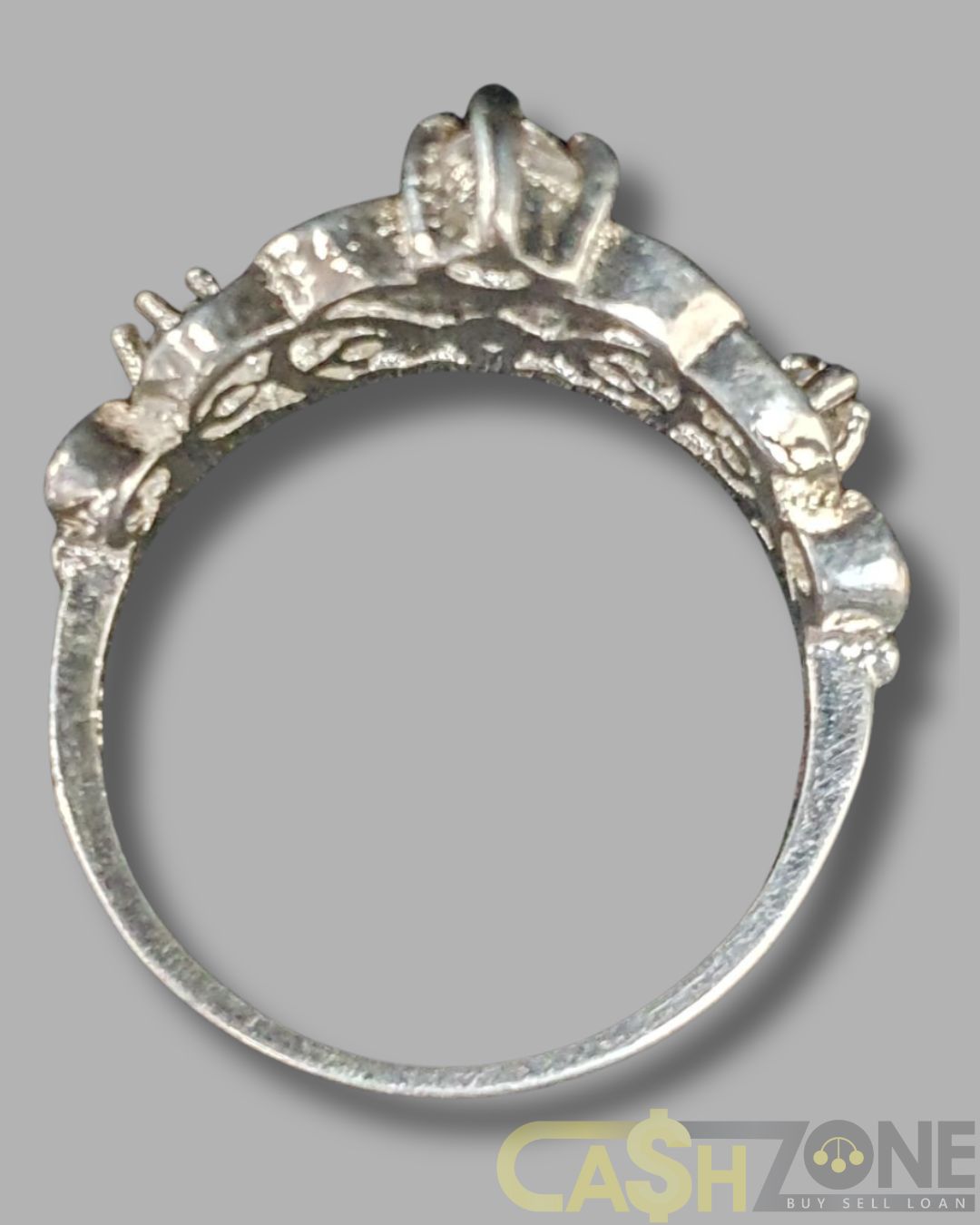 Ladies Silver Tiara Ring