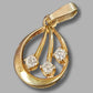 9ct Yellow Gold 3 Clear Stone Pendant