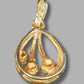 9ct Yellow Gold 3 Clear Stone Pendant