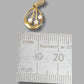 9ct Yellow Gold 3 Clear Stone Pendant