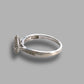 9CT White Gold Ladies Clear Stone Engagement Teardrop Ring
