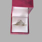 Ladies 9ct Yellow Gold Tear Drop Ring With Clear Stones