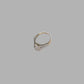 Ladies 9ct Yellow Gold Tear Drop Ring With Clear Stones