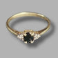 Ladies 9ct Yellow Gold Black Stone Ring