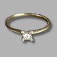 Ladies 9ct Yellow Gold Clear Stone Solitaire Ring