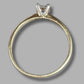 Ladies 9ct Yellow Gold Clear Stone Solitaire Ring