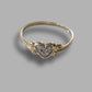 Ladies 9ct Yellow Gold Heart Ring (with white gold detail)