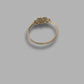 Ladies 9ct Yellow Gold Heart Ring (with white gold detail)