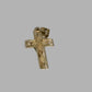 9ct Yellow Jesus on Cross Pendant with Clear Stone