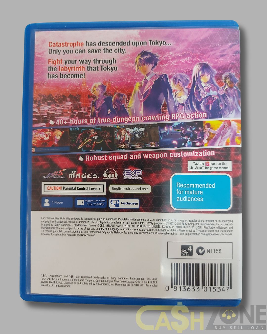 Operation Abyss: New Tokyo Legacy PSVita Game