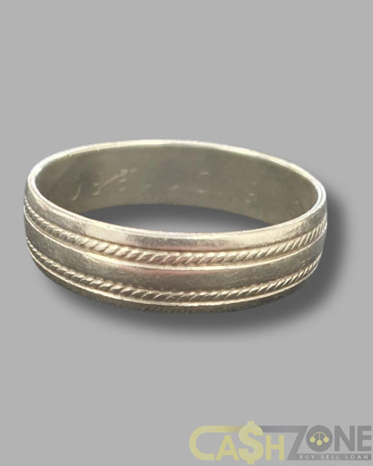 Men's 9ct White Gold Ring