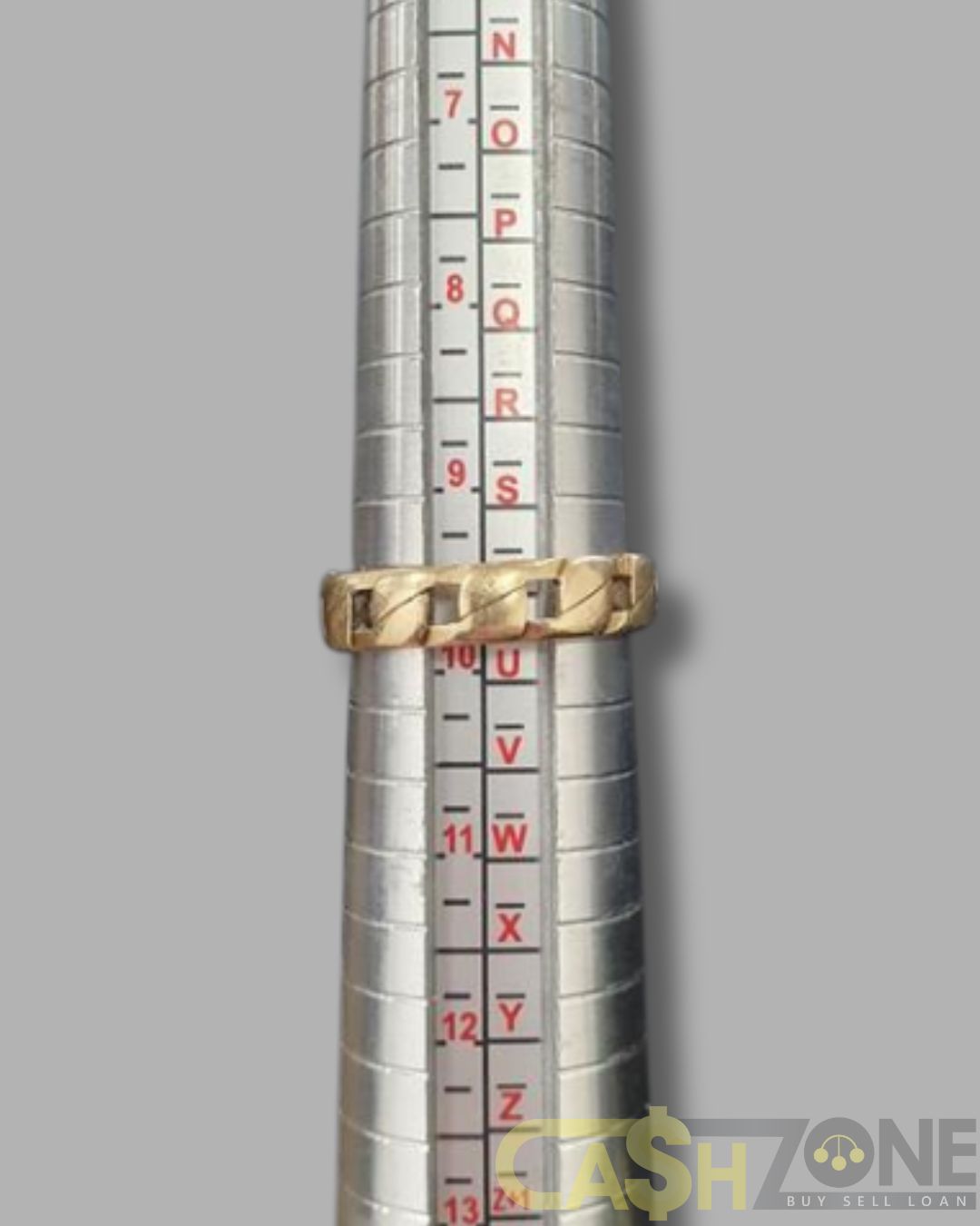 Men's 9ct Yellow Gold Curb Chain Link Ring