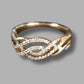 Ladies 9ct Yellow Gold Cross Over Ring