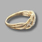 Ladies 9ct Yellow Gold Cross Over Ring