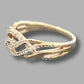 Ladies 9ct Yellow Gold Cross Over Ring