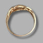 Ladies 9ct Yellow Gold Cross Over Ring