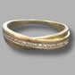 Ladies 9ct Yellow Gold Cross Over Ring