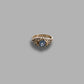 Ladies 18ct Yellow Gold Ring With Blue Stone